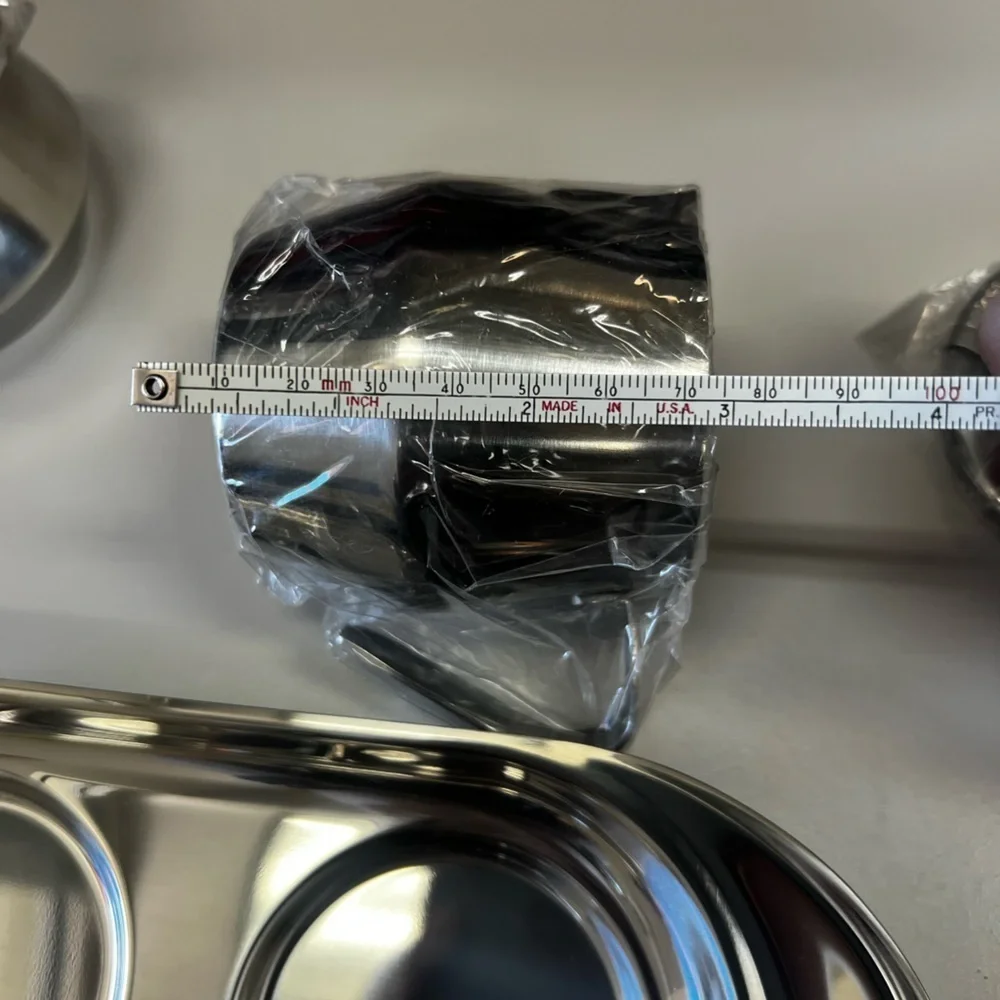 NWT Vintage WMF Cromargan Sugar and Creamer Set with Tray Stainless Steel 18/10